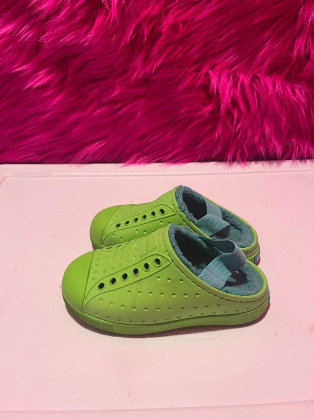 Kids Lightweight Slip-On Shoes in Lime NATIVE Shoes